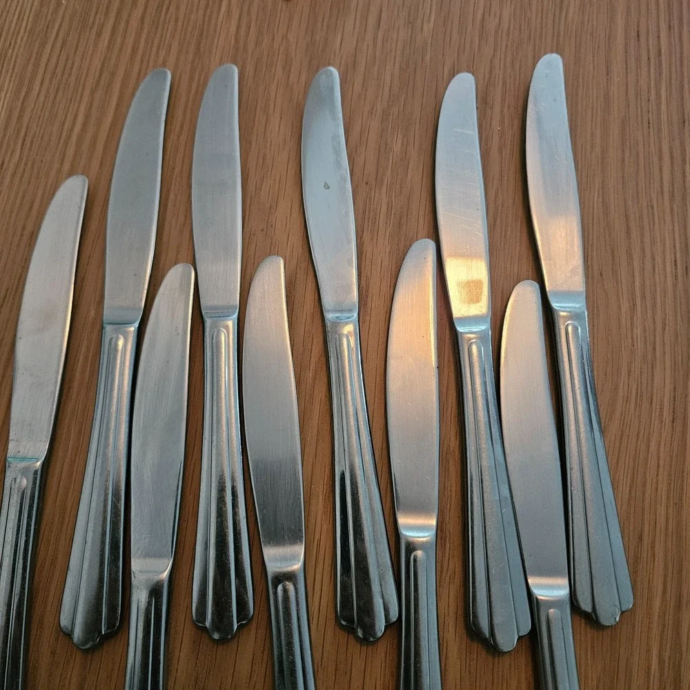 Set‎ (10) Hampton Silversmiths  Central Pattern Stainless Dinner Knives 9